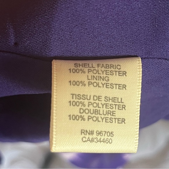 Rebecca Taylor Racerback Drop Waist Dress Purple w/ white Size 8 Flowy Fairy - Picture 9 of 10